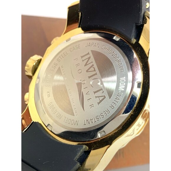 Invicta Men's Watch 6985 Pro Diver Silver Dial Quartz Chronograph Black Rubber - Picture 7 of 15